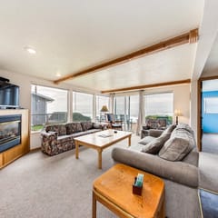 Dog Friendly Oceanfront Home with Easy Beach Access, Large Deck & Walk to Park