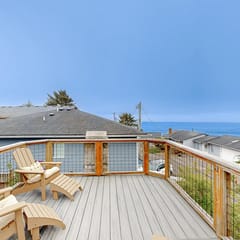 Spacious home with Ocean Views game room office deck patio and grill