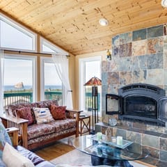 Bright and open hillside home with sprawling ocean views