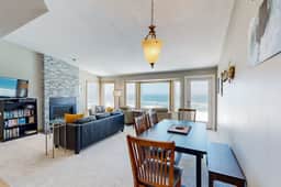 Oceanfront home with picture windows balcony and elevator watch for whales