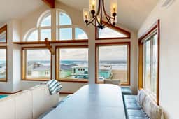 Gorgeous waterfront home with ocean views a furnished deck and beach access