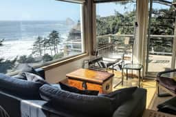 Airy Beach Home with Two Decks Ocean Views Close to Beach Access