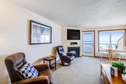 Waterfront condo with furnished balcony ocean views and great location