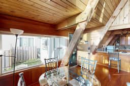 Dog friendly A frame cottage oceanfront with ocean views and two blocks from beach