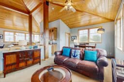 Dog friendly Neskowin Village home with ocean views private hot tub and patio