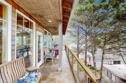 Dog friendly Neskowin Village home with ocean views private hot tub and patio