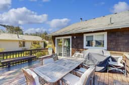 Home near the beach with furnished deck gas grill and outdoor firepit