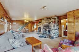 McKinnon's beach house oceanfront with beach views deck patio and fireplace dog friendly