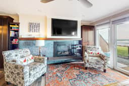 Oceanfront ground level condo with fireplace and updated kitchen dog friendly