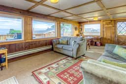 Dog friendly home across from the beach with grill deck and amazing ocean views