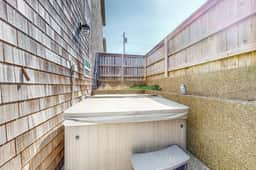 Gorgeous ocean view home with hot tub game room steps to beach