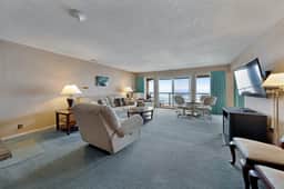 Lovely oceanfront condo with sweeping water views and balcony