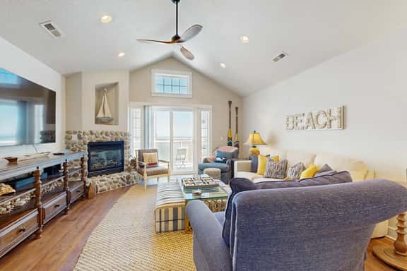 Three Story Beach Townhouse with Ocean View Fireplace Gas Grill and Balcony - Image 1