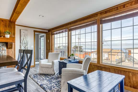 Ocean view home 1 block from the beach with hot tub deck and fireplace - Image 1