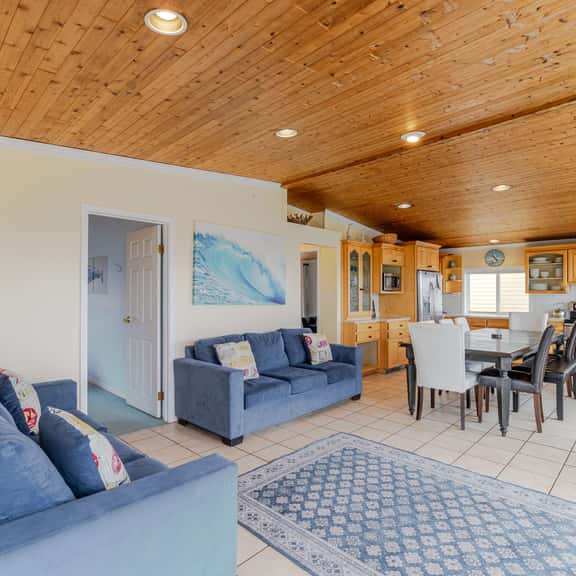Ocean View Home with Rec Room Rock Wall and Private Hot Tub A Block From Beach - Image 1