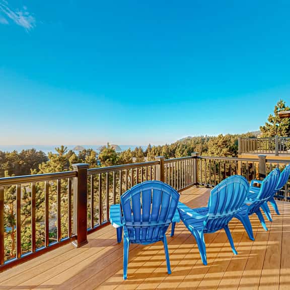 Spectacular ocean view home with fireplace and large decks dog friendly - Image 1