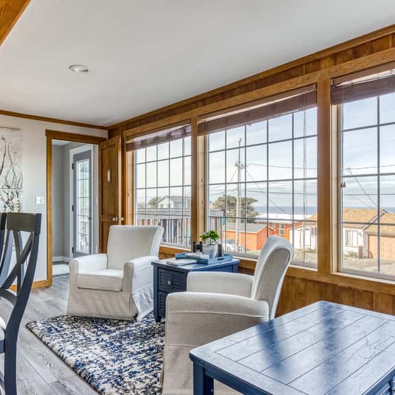Ocean view home 1 block from the beach with hot tub deck and fireplace - Image 1