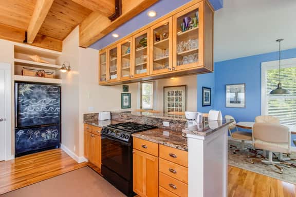 Pristine Home with Stunning Views Short Walk to Beach Right in Town