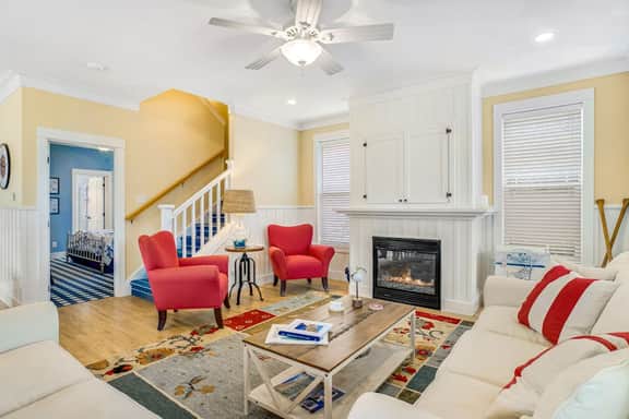 Romantic Oregon Coast Escape with Porch, Fireplace & Garden Charm