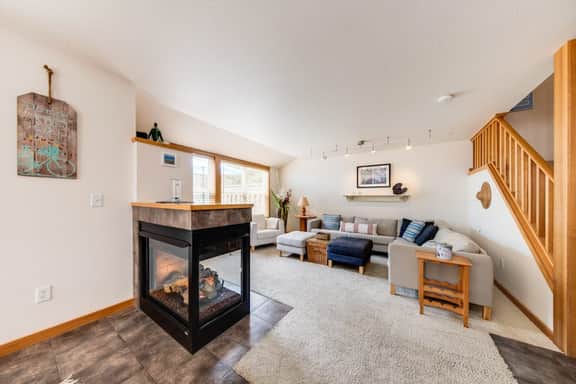 Beautiful modern home with great beach access fireplace and outdoor shower