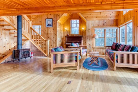 House near the beach with ocean views wood stove and telescope