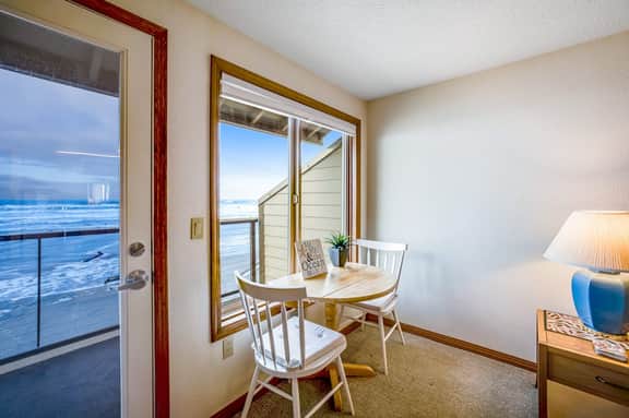 Waterfront condo with furnished balcony ocean views and great location