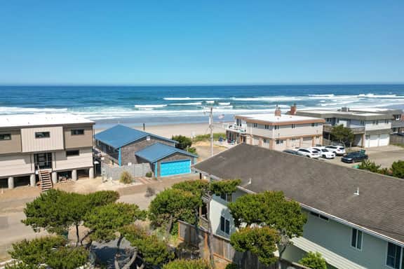 Renovated lake ocean view retreat with hot tub outdoor living and fireplace