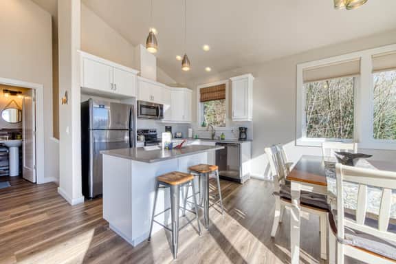 Contemporary built dog friendly house with partial ocean views