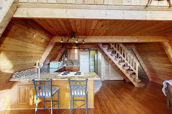 Dog friendly A frame cottage oceanfront with ocean views and two blocks from beach