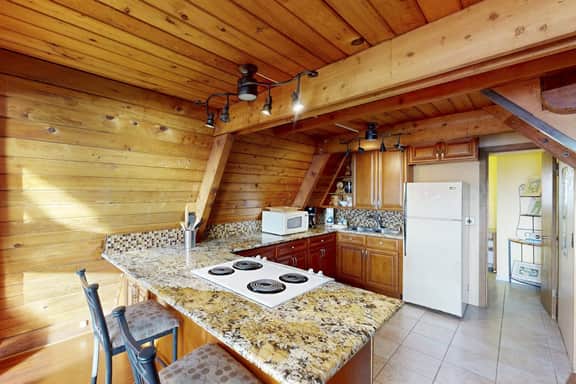 Dog friendly A frame cottage oceanfront with ocean views and two blocks from beach
