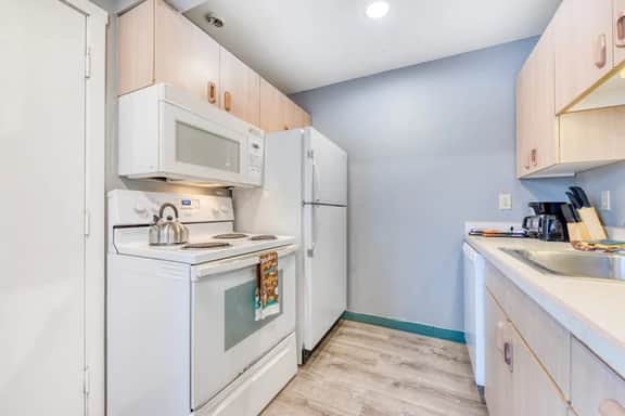 Two Dog Friendly Studios with Full Kitchen and Kitchenette Walk to the Beach