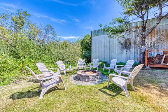 Lakefront home with furnished deck firepit and amazing views walk to the beach