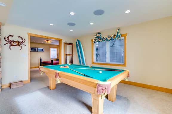 Lakefront home with furnished deck firepit and amazing views walk to the beach