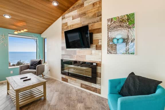 Ocean view home with a deck gas grill free WiFi and washer dryer