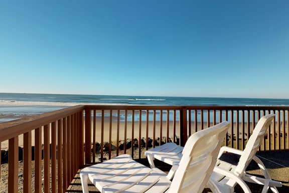 Dog friendly oceanfront condo with amazing ocean views steps to beach