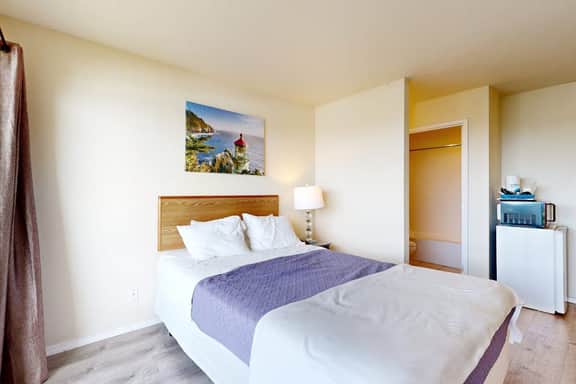 Romance awaits with ocean views and sandy shores at this dog friendly studio