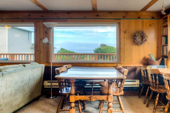 Dog friendly home across from the beach with grill deck and amazing ocean views
