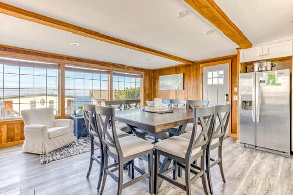 Ocean view home 1 block from the beach with hot tub deck and fireplace - Image 2