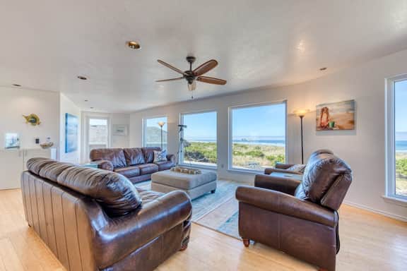 Oceanfront dog friendly beach house with game room and plenty of room