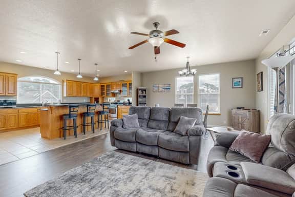 Spacious home close to the beach with peekaboo ocean views fireplaces hot tub