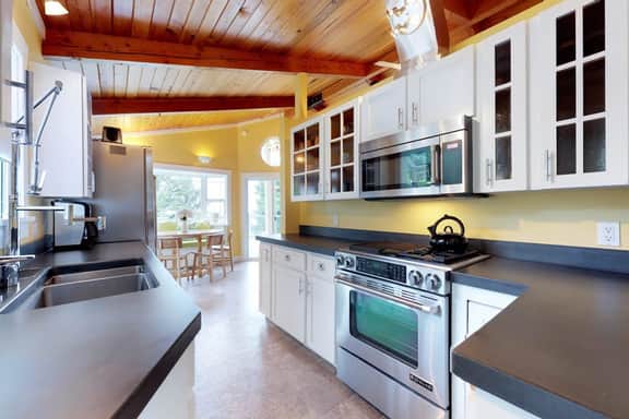 Upscale house with ocean views entertainment and large deck beach nearby