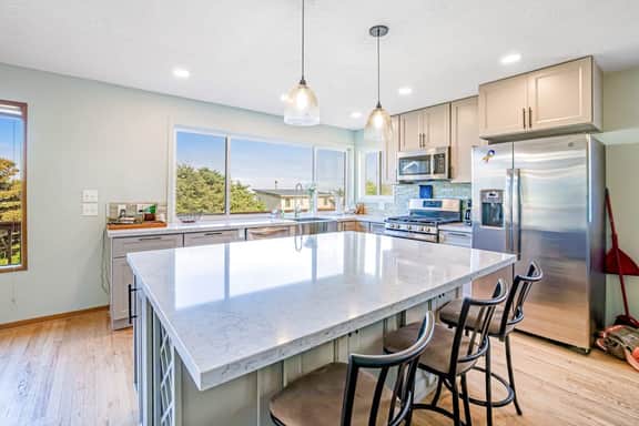Dog friendly oceanview home one block to beach