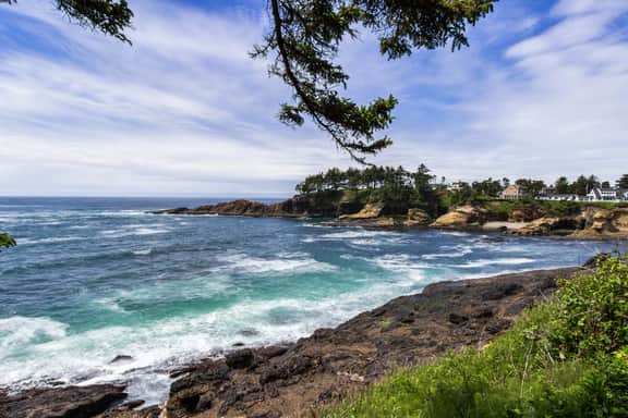 Dog friendly ocean view cabin with fireplace kitchenette deck and beach access - Image 2