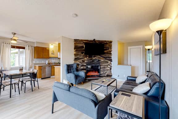 Water view retreat with scenic deck grill yard fireplace board games and with D - Image 3
