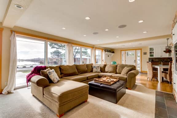 Lakefront home with furnished deck firepit and amazing views walk to the beach - Image 3