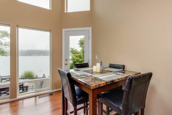 Dog Friendly Lakefront Vacation Home with Stunning Views and Spacious Deck