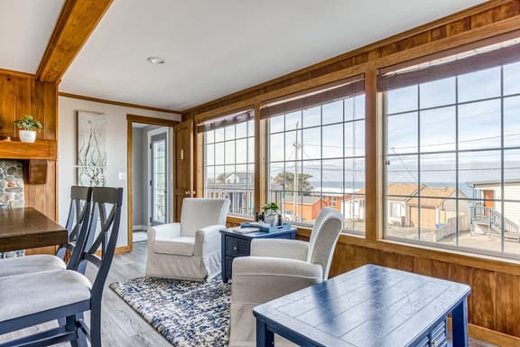 Ocean view home 1 block from the beach with hot tub deck and fireplace - Image 1