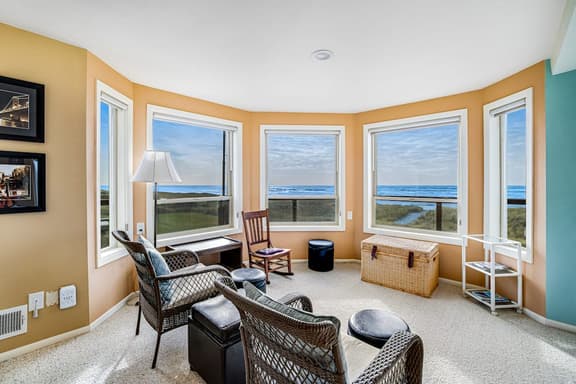 Oceanfront Home with Incredible Views Patio Deck and WiFi Steps to the Beach